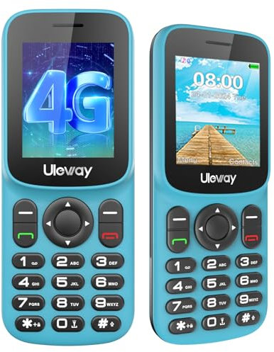 Tosaju Téléphone Portable 4G LTE Mini Basique Débloqué - Autonomie Longue Durée Double SIM Bluetooth Appareil Photo 1000mAh Compatible Tous Opérateurs Téléphone d'urgence ou Secondaire Vert
