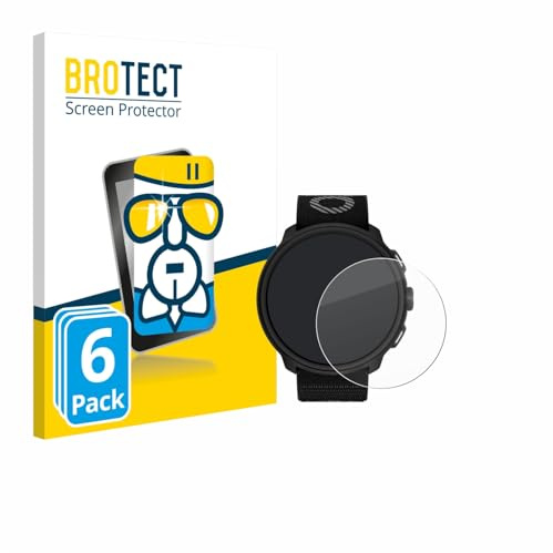BROTECT (6 Stück Schutzglas für Suunto Run Schutzfolie Made in Germany Panzer Folie Glas Displayschutz [Kratzfest 9H, Anti-Fingerprint,Transparent]