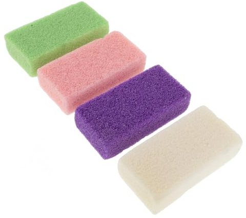 4 Stück Fußdatei aus Bimsstein für Hornhautentfernung, 4stücke | Bimsstein Fußpflege, Entfernt Abgestorbene Haut, Komfortabler Griff, Leicht zu Verstauen Zufällige Farbe
