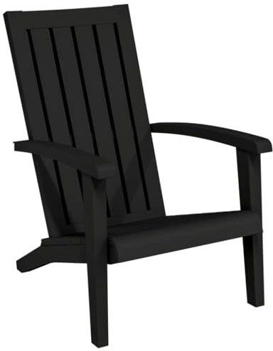 Homvdxl Lounge-Sessel, Kunststoff, Outdoor-Stuhl, Terrasse, Campingstühle für Garten, Rasen, Veranda, Hinterhof, Schwarz