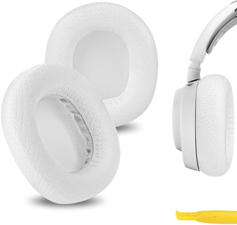Geekria Komfort-Ersatz-Ohrpolster aus atmungsaktivem Mesh-Gewebe, kompatibel mit SteelSeries Arctis Nova 7, Nova Pro Wired, Nova 3, Nova 1, Nova 5, Nova 4 Gaming-Headsets, Weiß