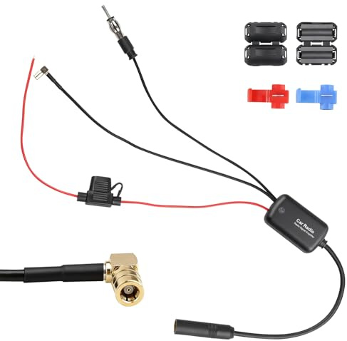 Amplificateur d'Antenne Autoradio Dab 12V Compatible avec Radio FM/AM, Amplificateu de Signal Car pour Sony, Blaupunkt, Pioneer, SUV, Camping,etc