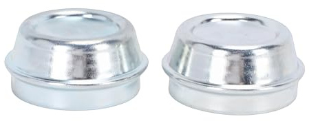 HELEVIA Capuchon Anti-Poussière de Moyeu de Remorque en Acier galvanisé de 48 Mm, 2 Cache-Graisse de Roue pour Moyeu Alko, Empêche L'accumulation de Poussière, Installation Facile,