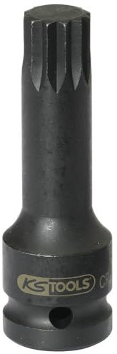 KS Tools 911.0951 - Douille longue à chocs mâle XZN® 1/2 - M12 - En Chrome Molybdène - Uniquement pour utilisation à chocs