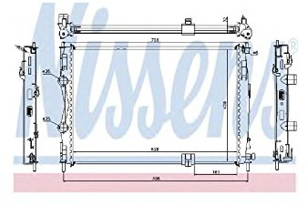 NISSENS Kühler Motorkühlung Kühler Wasserkühler Motorkühler Netzbreite 431mm Netzlänge 628mm Netztiefe 32mm 67361