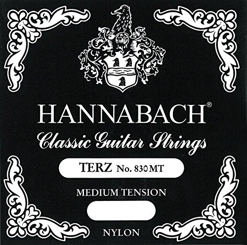 Hannabach Classical Guitar Strings Series 830 Medium Tension for Terz-Guitar, silver-plated wound, scale 570-590 mm - A6-8306MT