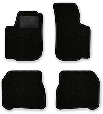 Bär-AfC Auto Fußmatten Ideal passend für Skoda Octavia 1 1U 1996-2010, Autoteppiche Nadelvlies Schwarz, Rand Kettelung Schwarz, Trittschutz Kunststoff, Set 4-teilig, SK03503