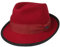 Lipodo Classic Wool Trilby Filzhut Damen/Herren - Wollhut Made in Italy - Hut aus Wollfilz - Trilbyhut Sommer/Winter - Fedora rot S (54-55 cm)