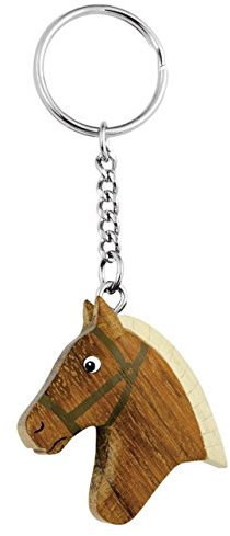 Ten Portachiavi Cavallo in Legno cod.EL34602 cm 9x4x1,5h by Varotto & Co.