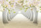 wandmotiv24 Fototapete Tunnel Blumen, XL 350 x 245 cm - 7 Teile, Wanddeko, Wandbild, Wandtapete, Wasser, 3D M3934