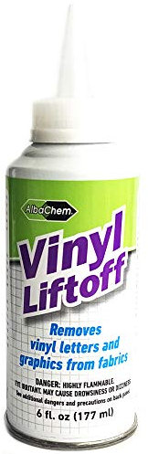 AlbaChem Vinyl Liftoff 6 fl oz (177 ml) - Removes Vinyl Letters and Graphics from Fabrics - Made in USA