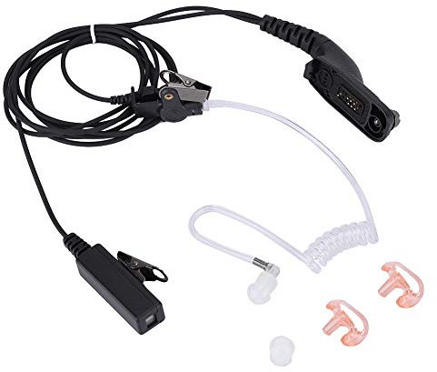 Diyeeni Kit Di Sorveglianza Audio, Auricolari Clear Acoustic Tube Da 0,9 m 2 Pin Covert PTT Con Microfono Microfonico Incorporato Per Motorola Radio Security, Cuffie PTT Per Auricolare Walkie-Talkie