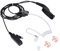 Diyeeni Kit Di Sorveglianza Audio, Auricolari Clear Acoustic Tube Da 0,9 m 2 Pin Covert PTT Con Microfono Microfonico Incorporato Per Motorola Radio Security, Cuffie PTT Per Auricolare Walkie-Talkie