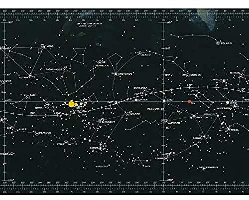 Artery8 Weltraum CSM-TEC Apollo 11 Sternenkarte Karte Galaxie Ungerahmter Druck 30x40 cm