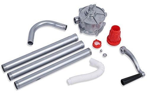 lyrlody Bomba de aceite de mano, bomba de barril de aceite de manivela para diésel, aluminio, rotativo, sifón, garaje, tambor de mano, herramienta de bomba de barril