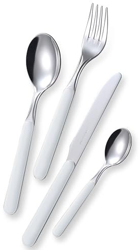 Servizio Set di Posate 24 Pezzi in Acciaio Eme Bonita Bianco 19