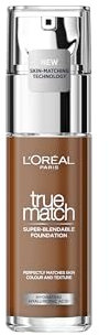L'Oréal Paris Make up, Flüssige Foundation mit Hyaluron und Aloe Vera, True Match Make-Up, 10.D/10.W Warm Deep