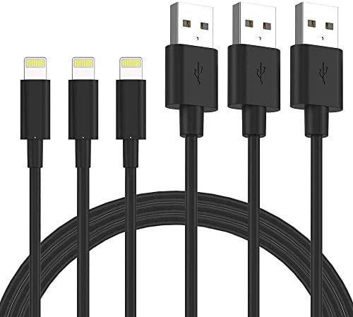 Quntis Cavo iPhone Certificato MFi 3Pezzi 1M Cavo Lightning a USB Compatibile con iPhone 14/13/12/SE 2020/11/11 Pro/11 PRO Max/X/XS/XS Max/XR/8/8 Plus/7/7 Plus/6s/6s Plus/6/6 Plus/5c/5s/5 iPad Airpods