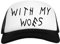 with My Woes Weiß Schwarz Unisex Baseball Cap White Black