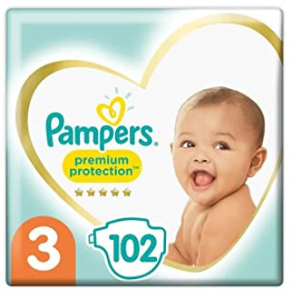 Pampers Premium Protection Maxi Pack 102 Windeln Größe 3 (6-10kg)