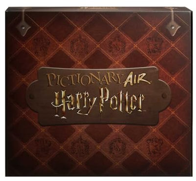 Mattel Games Pictionary Air Harry Potter, sehen Sie, was Sie auf dem Bildschirm zeichnen, mit Zauberstab in der Luft, Brettspiel für Kinder + 8 Jahre (Mattel HDC62)