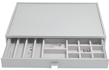 Stackers Pebble Grey Supersize All In One Jewellery Drawer Layer