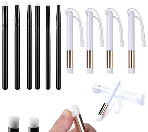 OTCRAFT 10 PCS Mini Ink Paints Mixing Blending Brush Blending Tools 3 Kinds of Head Smooth Blending Ink Painting Small Brushes Hand Tools for DIY Scrapbooking Paper Cards Making