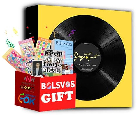 Suho - Grey Suit [LP ver.] (2nd Mini Album) Album+BolsVos K-POP eBook (21p), 3EA BolsVos Stickers for Toploader, Photocards