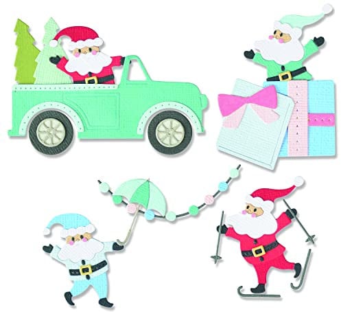 Sizzix Set Santa Activities by Chapter Sizzx Thinlits Stanzschablonen 11PK Weihnachtsmann-Aktivitäten von Olivia Rose | 665958 | Kapitel 3 2022, Kunststoff Papier, Multicolour, One Size