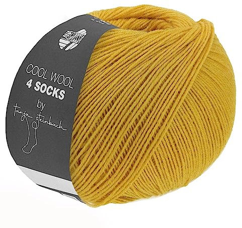 LANA GROSSA Cool Wool 4 Socks | Merino-Sockengarn aus mehrfach verzwirnten Einzelfäden | Handstrickgarne aus 75% Schurwolle (Merino extrafein) | 100g Wolle zum Stricken & Häkeln | 420m Garn FB 7713