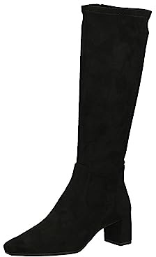 Caprice Femme Damen Long Boot Flat 9-25547-41 Botte Haute Jusqu'au Genou, Black Stretch, 37 EU
