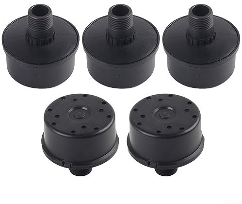 5 PCS Air Compressor Muffler, 20Mm/0.79 Male Thread Air Compressor Intake Filter Silencer For Direct Connection, Air Compressor, Small Air Pump