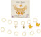 PLIGREAT 12 Stück Gold Biene Thema Legierung Anhänger häkeln Stich Marker Biene Wabe Sechseck Ring Stich Marker für Weben Nähen Quilten DIY Schmuck machen Zubehör