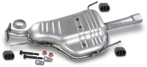 ATEC Germany Auspuff Schalldämpfer Set 1x Endschalldämpfer inkl | Kompatibel mit: OPEL ASTRA G Cabriolet, ASTRA G Coupe