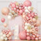 Arco Palloncini Compleanno Oro Rosa, 111pcs kit Ghirlanda Arco Palloncini Rosa Bianco Nudo, Decorazioni Feste Oro Rosa per Matrimonio, Baby Shower, Compleanno Ragazza, Addio al nubilato, Fidanzamento