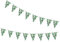 CHILDWEET Hawaiian Style Decorative Banner 2 Sets Green Leaves Bunting for Party
