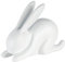 EGLO LIVING Osterdeko Yoga Hase Marovato, Deko Figur Ostern Frühling, Frühlingsdeko Osterhase minimalistisch, Tischdeko Osterfigur aus Aluminium in Weiß, 21,5 x 17 cm