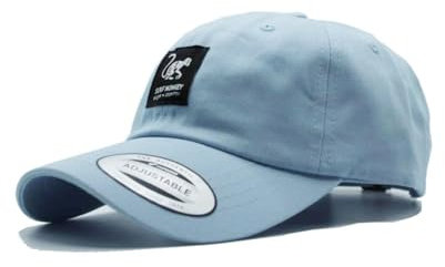 Surf Monkey Klassische Baseballmütze aus Baumwolle, ohne Struktur, blau, One size