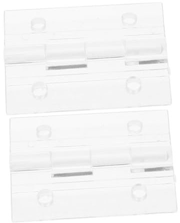 Mobestech Decorative Hinges for Jewelry Boxes 2 Sets of Acrylic Mini Hinges Adhesive for Crafts