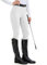 H.MILES Reitleggings Damen Vollbesatz High Waist Elastische Reithose Damen mit Handytasche Gürtelschlaufen Weiß XL