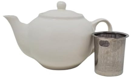 McEntee's Dublin Teekanne aus Keramik, 600 ml (2 Tassen), mit herausnehmbarem Edelstahl-Teesieb