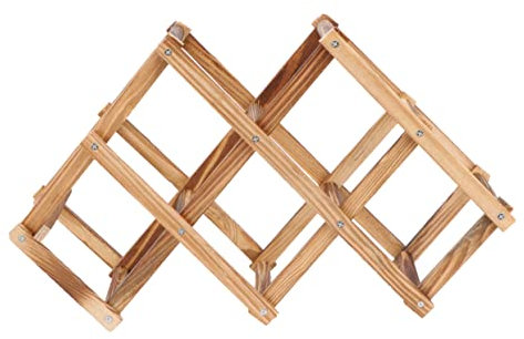 CRILSTYLEO 1pezzi Elegante Porta Bottiglie Di Vino Pieghevole Per Casa Supporto Per Bottiglie Stile Moderno Carbonizzato