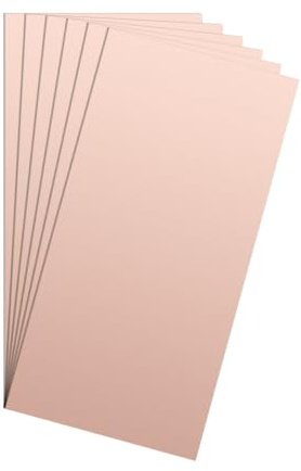 PATIKIL 6 Stück 4x8 Zoll Doppelseitige Kupferkaschierte Leiterplatte PCB | Universelle Schaltungsprototypenplatine, FR4, 2mm Stärke, Kupferbeschichtete, Für Ätz DIY PCB Kit