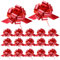 Amaxiu 20 Stück Weihnachtsschleifen, 5 Zoll große Geschenkschleifen mit Band rot große Schleifen für Geschenkverpackungszubehör Geschenkschleife für Weihnachtsdekoration Hochzeit Geschenkkörbe(Rot)