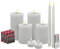 Candela Lights LED Kerzen 8er Set Winter Weiß Flammenlos Echtwachs inklusive Fernbedienung & Batterien Dimmbar Flammenfunktion