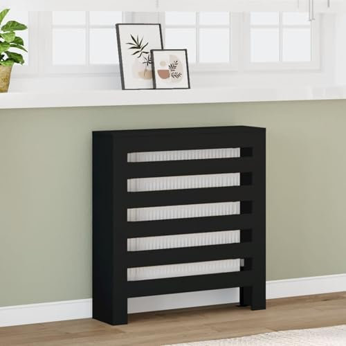ShGaxin Heizkörperverkleidung Schwarz 78x20x82 cm Holzwerkstoff, Heizung Abdeckung, Radiator Cover, Heizungsabdeckung, Abdeckung Heizung, Heizkörper Verkleidungen - 852682