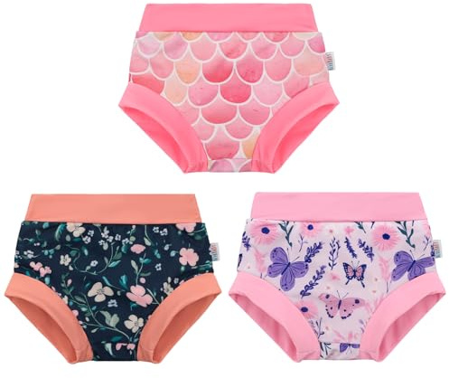 ALVABABY Swim Diapers 3pcs Baby & Toddler Reusable Waterproof Swimming Diaper for Boy's and Girl's for Swim Classes 3XBS01-2-3T