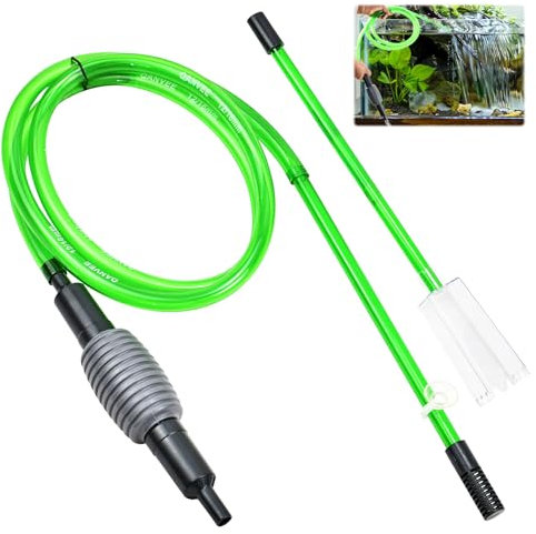 URHELP Aquarium Reiniger, Mulmsauger Aquarium Zubehör, Aquarium Sauger für Aquarium Wasserwechsel und Filter Sandreinigung