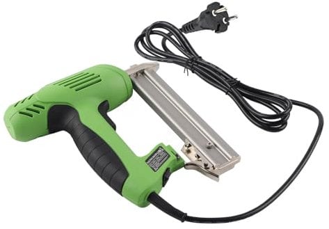 Pistola Grapadora Eléctrica con Cable de Aleación de Aluminio, Pistola de Clavos Eléctrica, Clavadora Recta de Agarre Suave para Carpintería, Manualidades, Marcos de Cuadros,