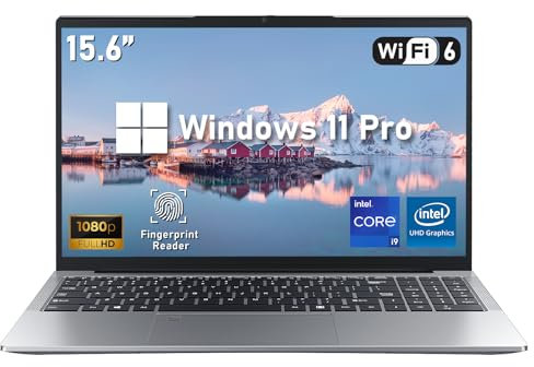 NIAKUN Ordenador portátil de 15.6 pulgadas, 16 GB de RAM 1 TB SSD, laptop para juegos, procesador i9-11900H 8C/16T (hasta 4.9 GHz), gráficos UHD, pantalla FHD 1920 x 1080 de 15.6 pulgadas, WiFi 6